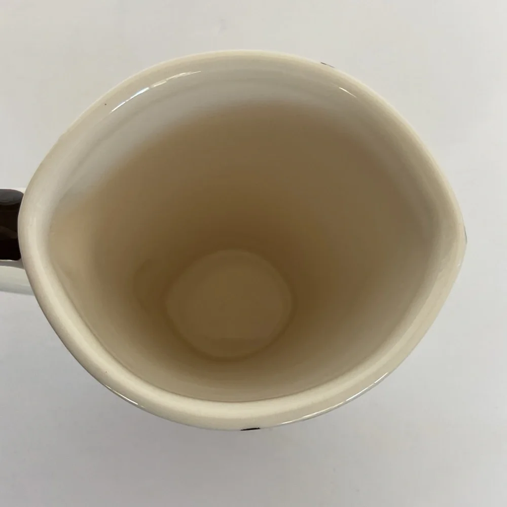 Pier 1 leaves Hand Painted Ceramic Stoneware Coffee Tea Mug